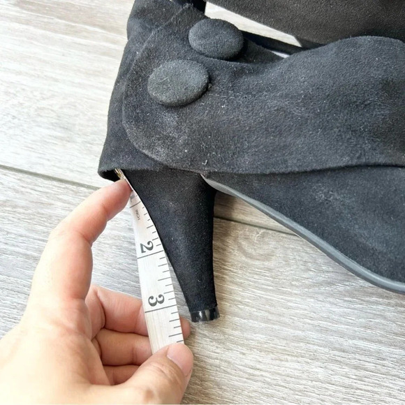 JC Jeffrey Campbell  Black Suede Heeled Ankle Boots - Picture 14 of 14